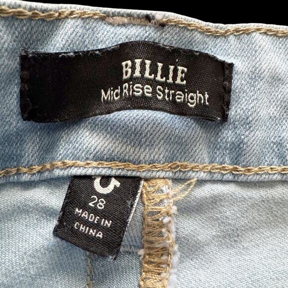 True Religion Billie Jeans Womens 28 Light Wash Mid Rise Straight Denim Pants - Picture 6 of 16